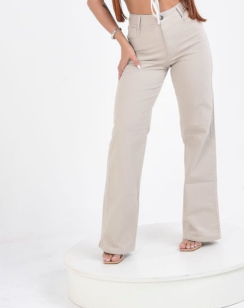 Wideleg Elastano Lavagem Areia