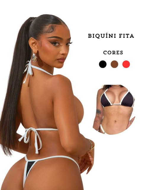 Biquíni Fio Dental Fita Marquinha Bronze