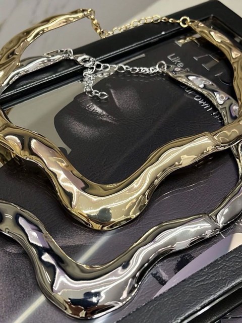 Colar Organico Tendência Moda Luxuosa