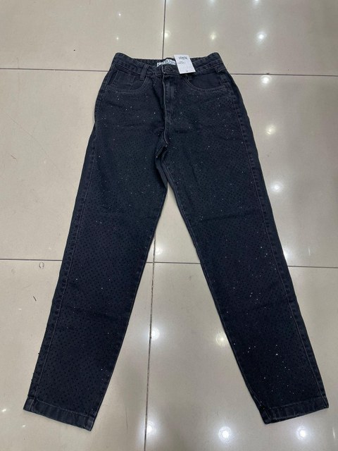 Calça mom estonado com brilho 544
