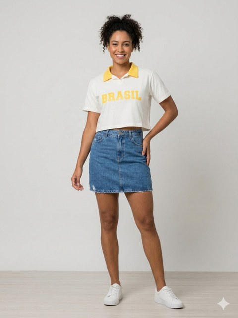 Blusa do Brasil com gola