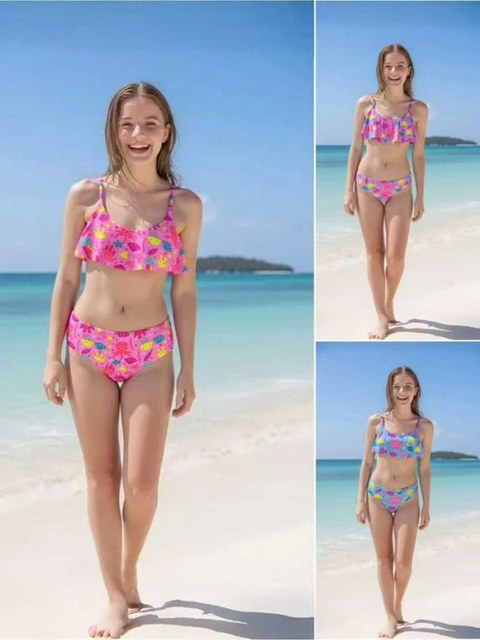 Biquíni juvenil estampado