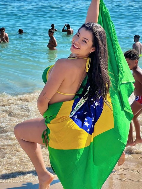 Canga Bandeira do Brasil Praia Premium