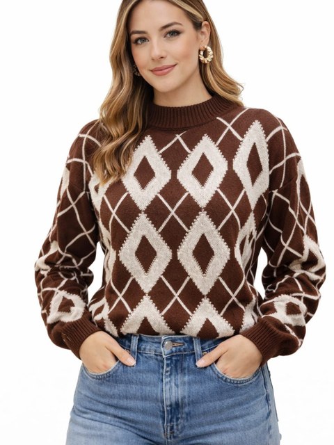 Blusa Manga longa Losango