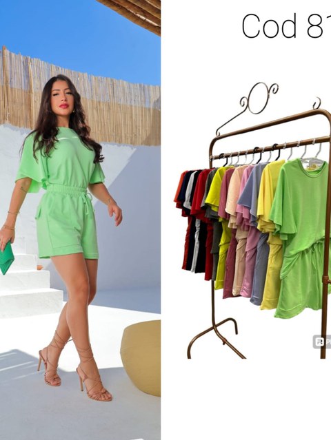 Conjunto moletinho shorts feminino  kit 10 conjuntos