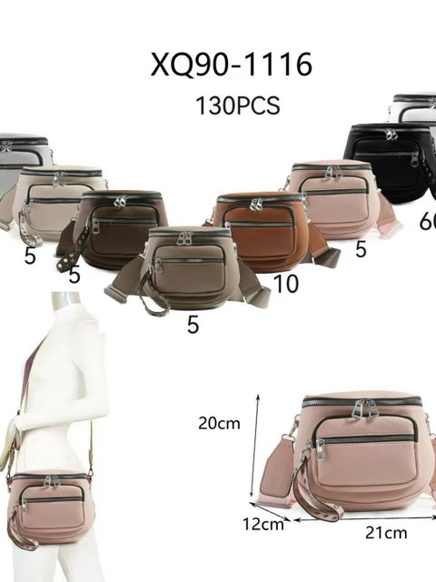 Pochete transversal tem zíper atrás XQ90-1116