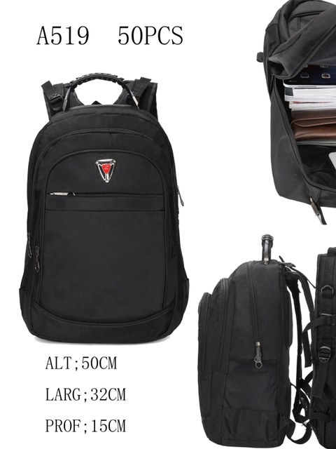Mochila masculina com cabo de aço A519