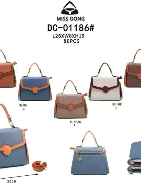 Bolsa tem dois zíper de cima DC-01186#