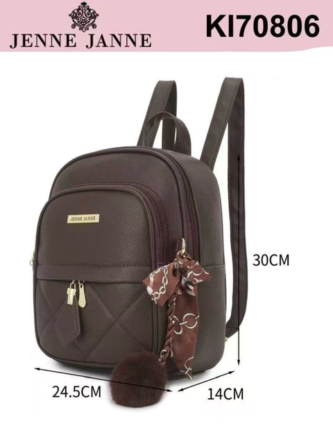 Mochila vira bolsa menor com pompom KI70806