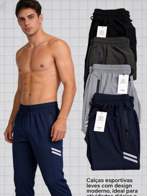 24 pçs cor e tam sortido Calça Jogger Masculina(JL1008)