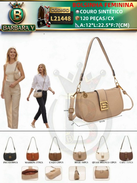 BARBARA V BOLSAS/ bolsinha feminina L21448
