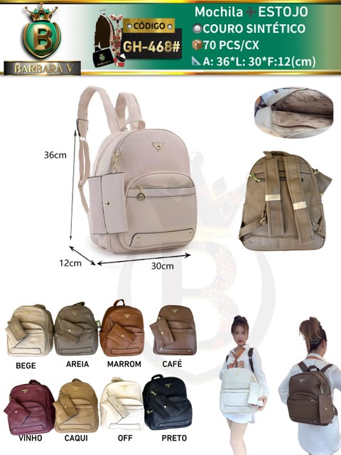 BARBARA V BOLSAS/mochila com estojo(GH-468#)