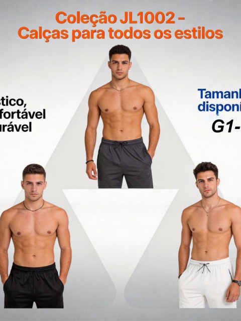 24Pçs cor e tam sortido Calça G1-G4 Jogger Masculina(JL1002)