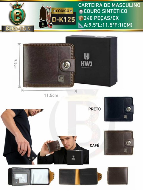 BARBARA V BOLSAS/carteira de masculino(D-K125)