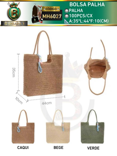 BARBARA V BOLSAS/bolsa palha(MH6027)