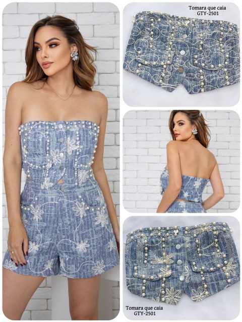 Tomara que caia com perolas feminino GTY2501