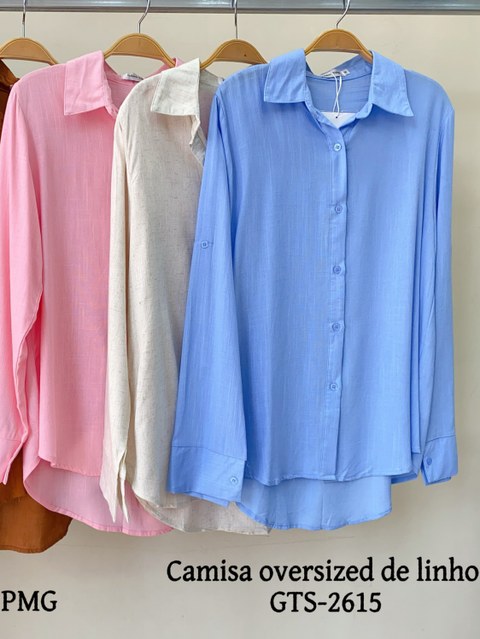 Camisa de linho oversized GTS-2615