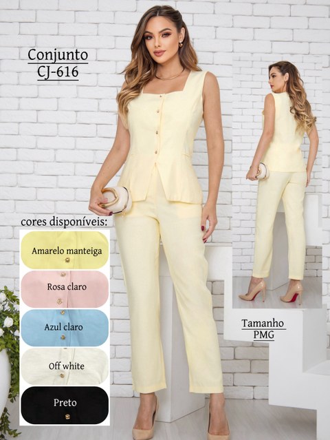 Conjunto de Marrant colete e calça CJ-616