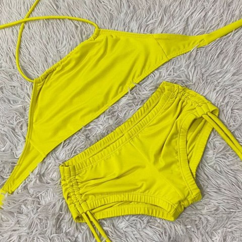 Biquíni Infantil Liso Amarelo Bello Bronze