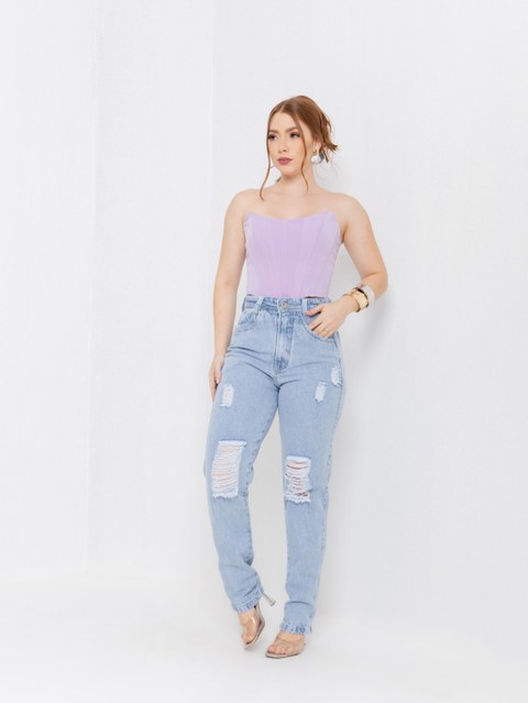 Calça mom jeans feminina