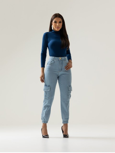 Calça jogger jeans feminina