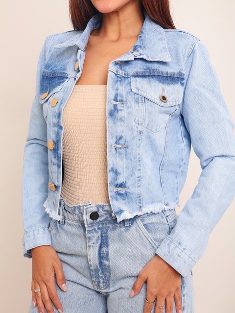 Jaqueta jeans feminina