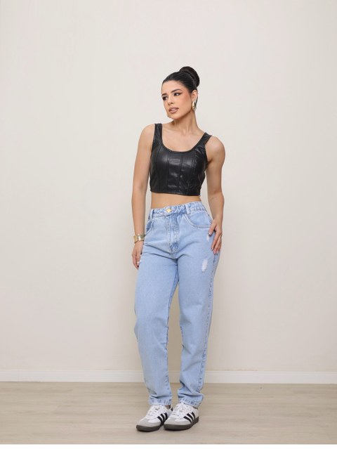 Calça Mom jeans feminina