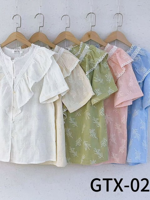 Camiseta bordado babado