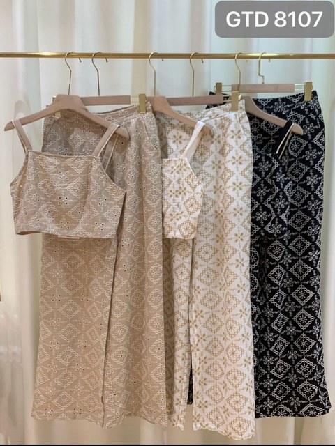 Conjunto top e calça importado feminina