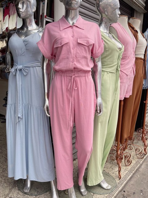 Macacão de Linho feminina novidade