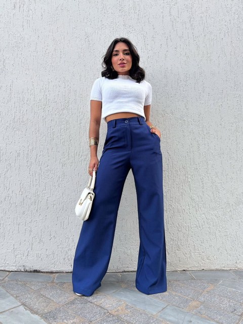 Calça pantalona feminina YY2886 ( Alfaiataria)