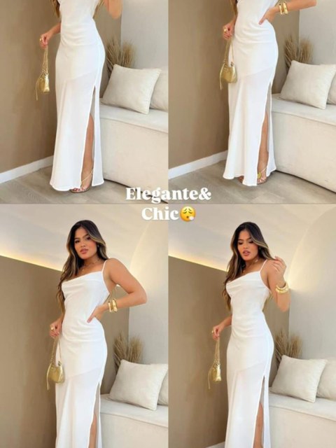 Vestido longo liso YY2887-1( crepe )