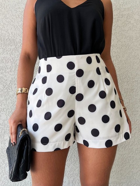 Shorts de bolinha YY2969 ( malha crochê )
