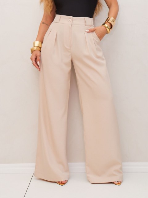 Calça pantalona feminina YY3006 alfaiataria