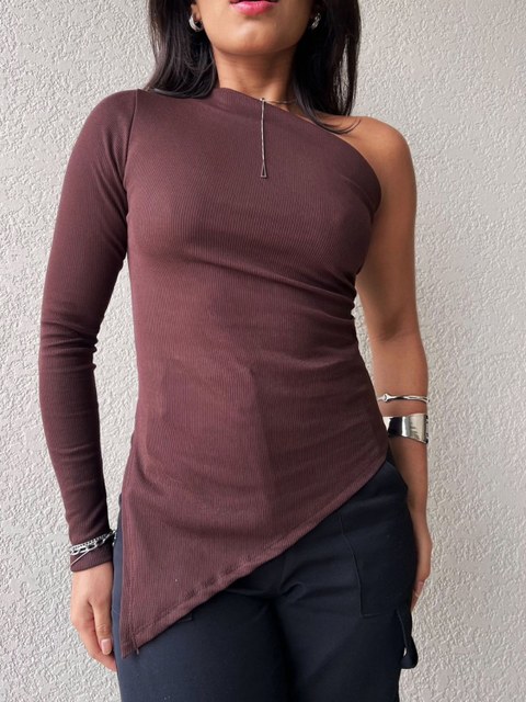 Blusa Nula manga longa YY2898 ( canelada)