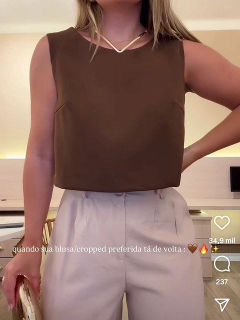 Blusa regata com laço nas costa YY2777-6 ( Alfaiataria)