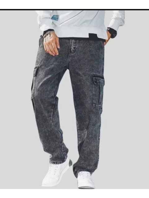 Calça Cargo Grafite Bolso Lateral Urbano Streetwear Estonada