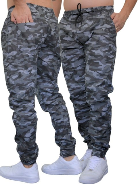 Calça masculina jogger camuflada