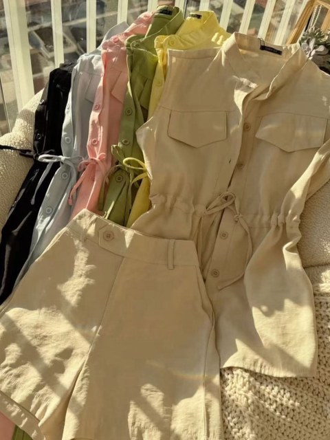 Conjunto parka sem manga #Panpan_fashion