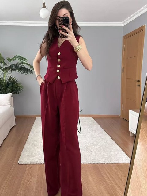 Conjunto coletinho +calça #Panpan_fashion