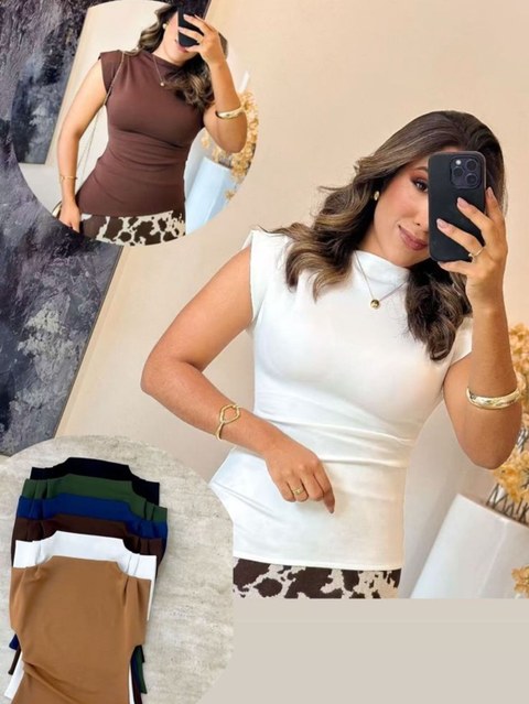 Blusa manga curta #Panpan_fashion