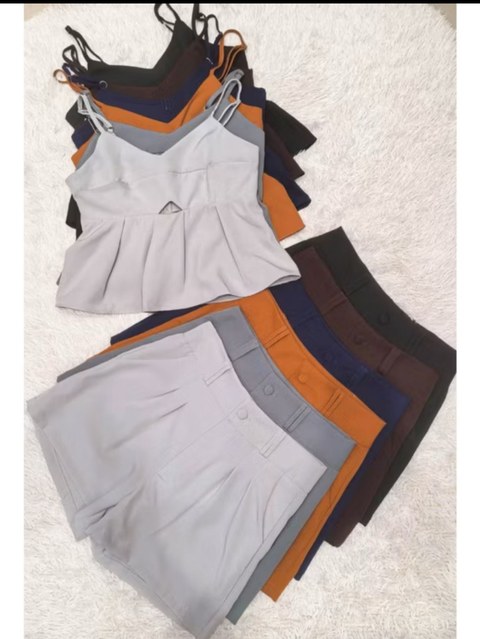 Conjunto Feminino Alfaiataria Regata e ShortSimetria