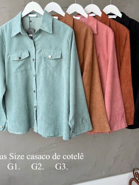 Casaco Plus Size em Cotelê (6612)