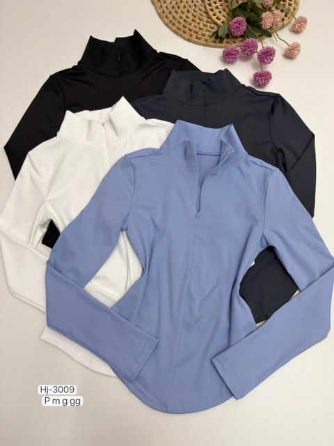 Blusa Feminina Manga Longa com Zíper (3009)