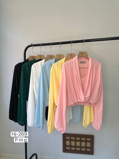 Blusa Feminina Transpassada Manga Longa (269)