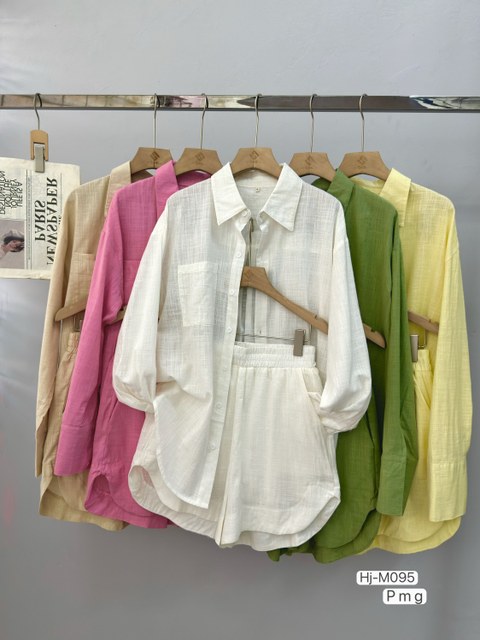Conjunto Feminino Oversized Camisa + Short (M095)
