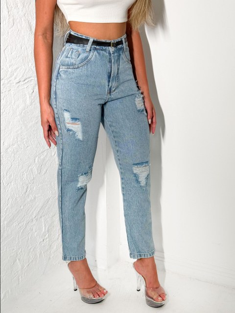 9058 kissmelady calca jeans feminina mom com cindo