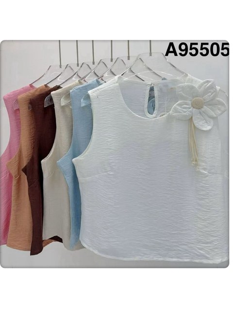 Blusa cropped com floor importado Feng