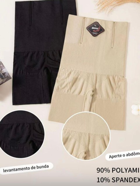 Shorts Cinta Modeladora Com 4 Barbatanas