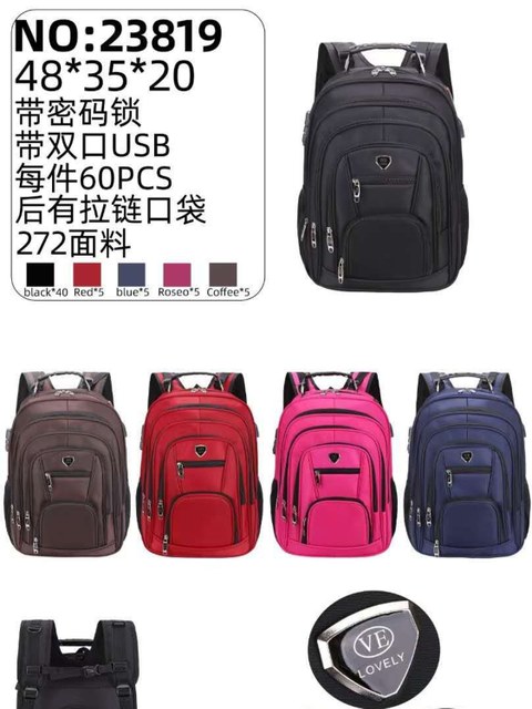 Mochila masculina com cabo de aço